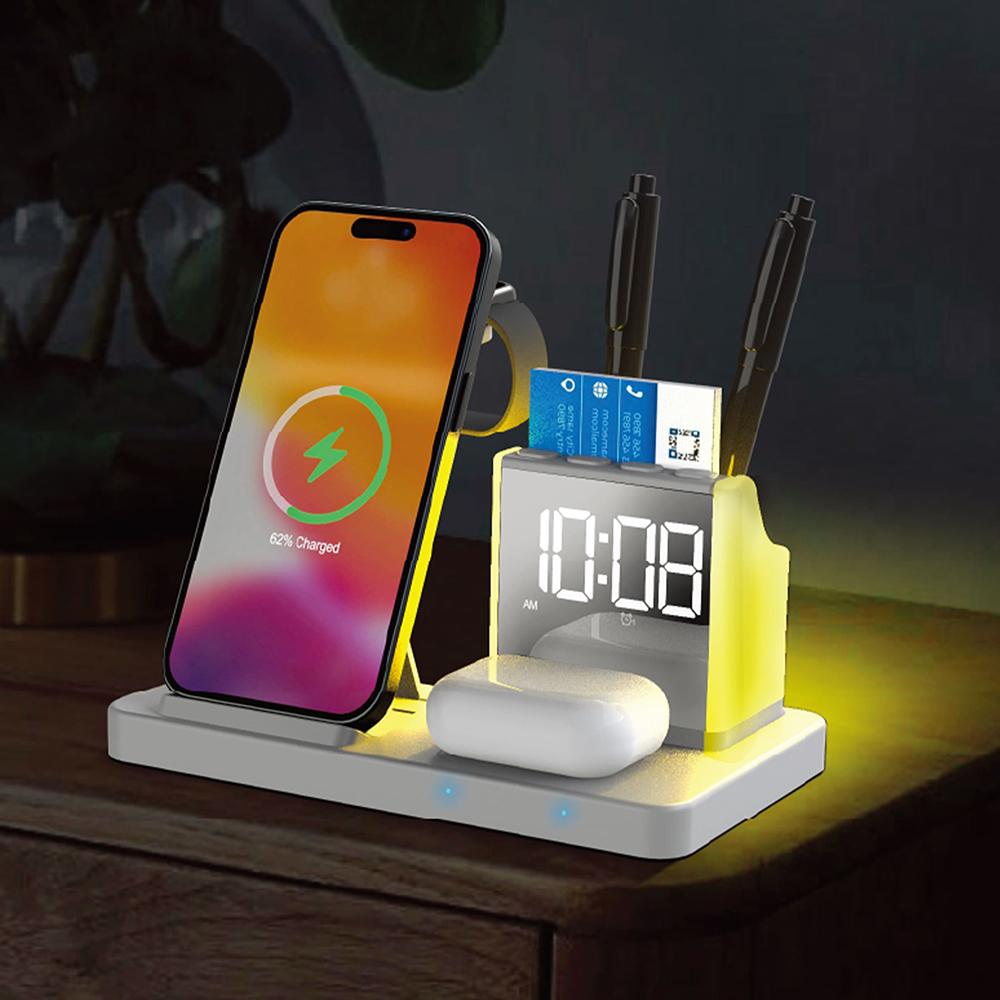 Беспроводное зарядное устройство с часами Time Dock, TM TEG с вашим лого Беспроводное зарядное устройство с часами Time Dock, TM TEG с вашим лого Фото 3